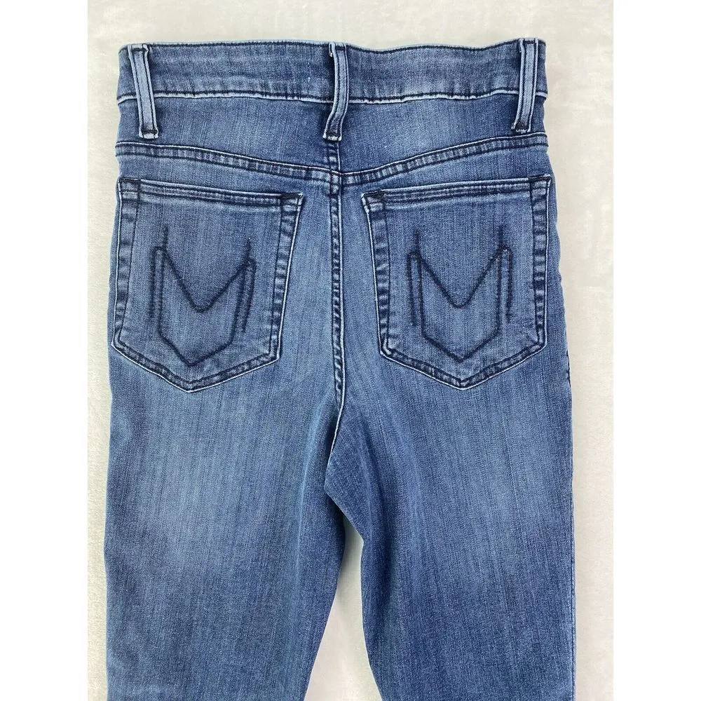 Show Me Your Mumu Blue Soho Zip Up Skinnies jeans Vintage rain wash Sz 25 - flaw - Image 13