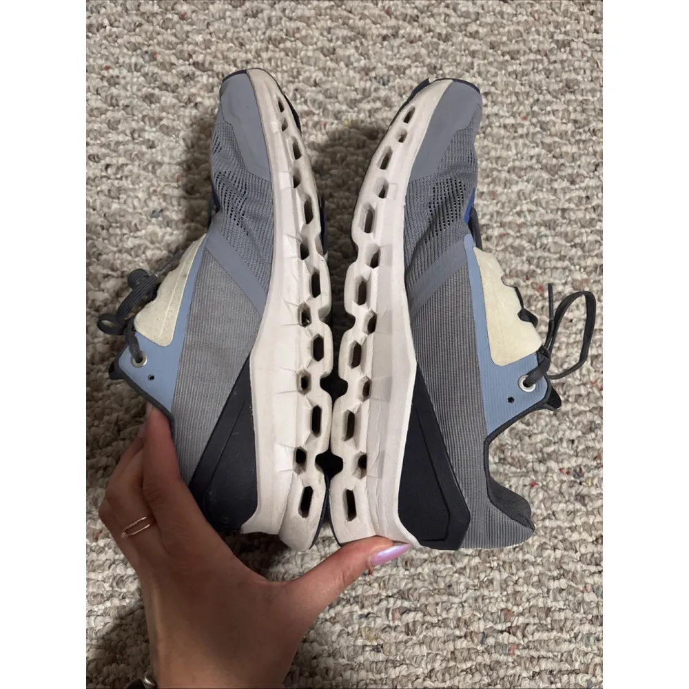 On Cloud Running Cloudstratus Helion Maximum Cushion Shoes Blue Gray - Image 9