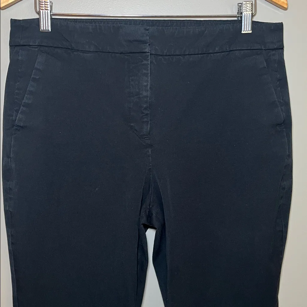 Jcrew Classic Black Women's Cropped Trouser Size 14 - Image 2