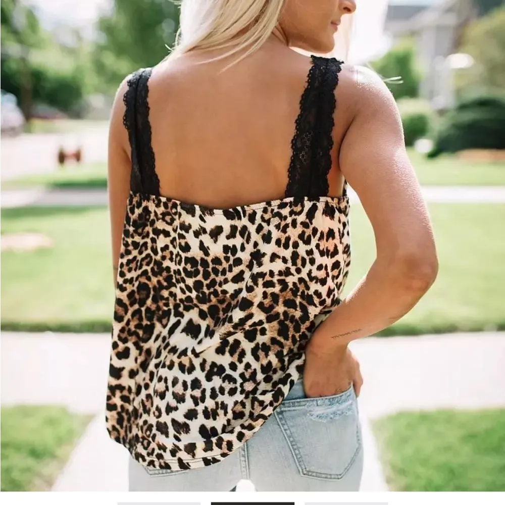 Willow & Root Cheetah Flowy Tank Top Size XS - Image 2