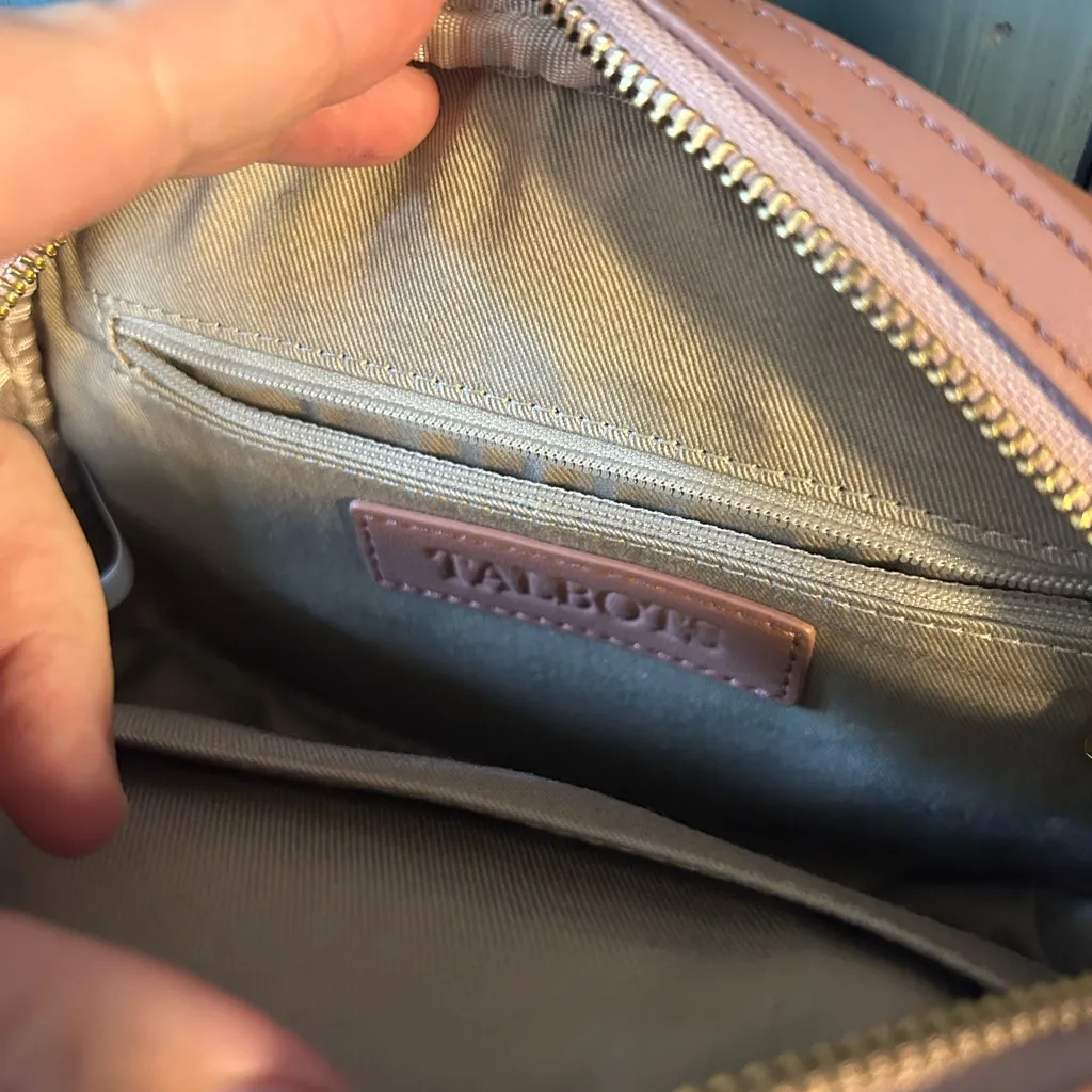 Talbots Pink Rose Suede & Leather Shoulder Purse - Image 5