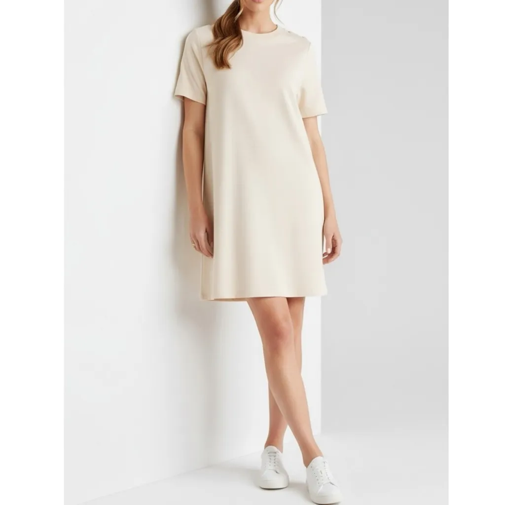 SÉZANE Selena Mini Shirt Dress, Cream, Medium - Image 5