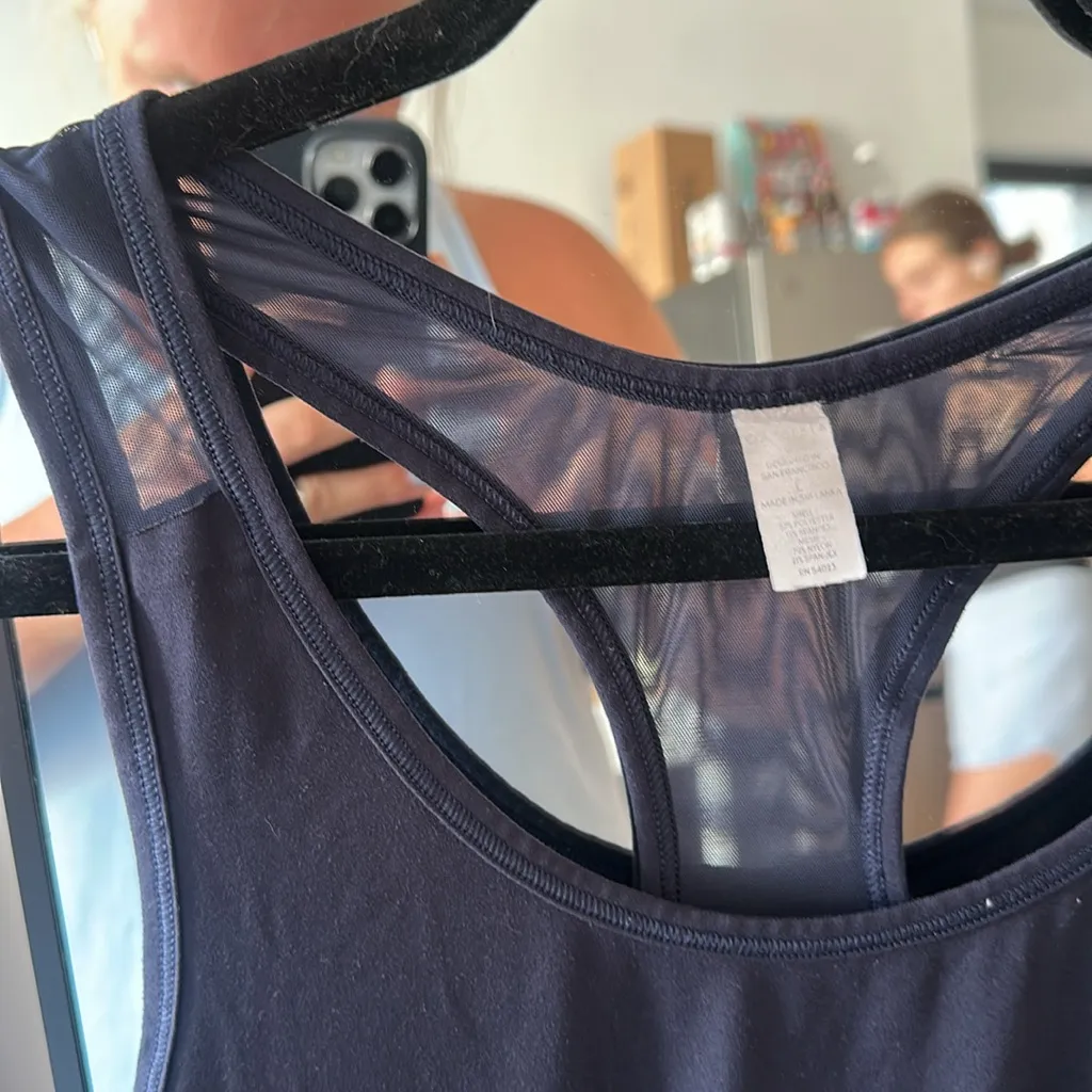 Athleta navy blue razor back tank top - Image 4