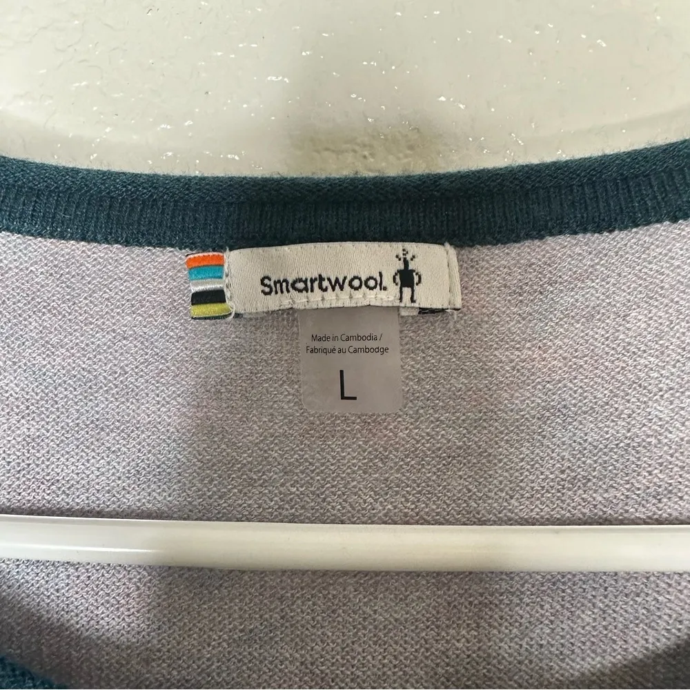 Smartwool  Shadow Pine Colorblock Crew Sweater Large - Image 2