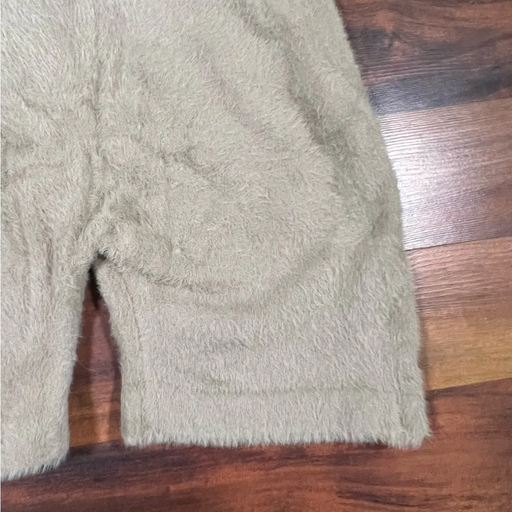 Gymshark x Whitney Simmons Fuzzy Lounge Shorts Tan Beige Size M - Image 3