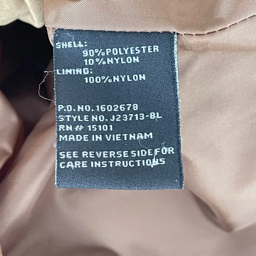 Jones New York Jacket Brown Windbreaker Lightweight Hooded Coat Size L - Image 10