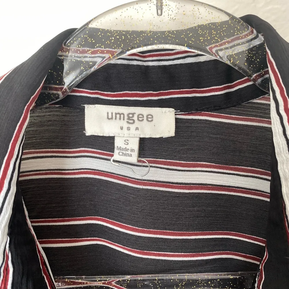 NWOT Umgee Black striped semi sheer pullover tunic▪️size S - Image 5