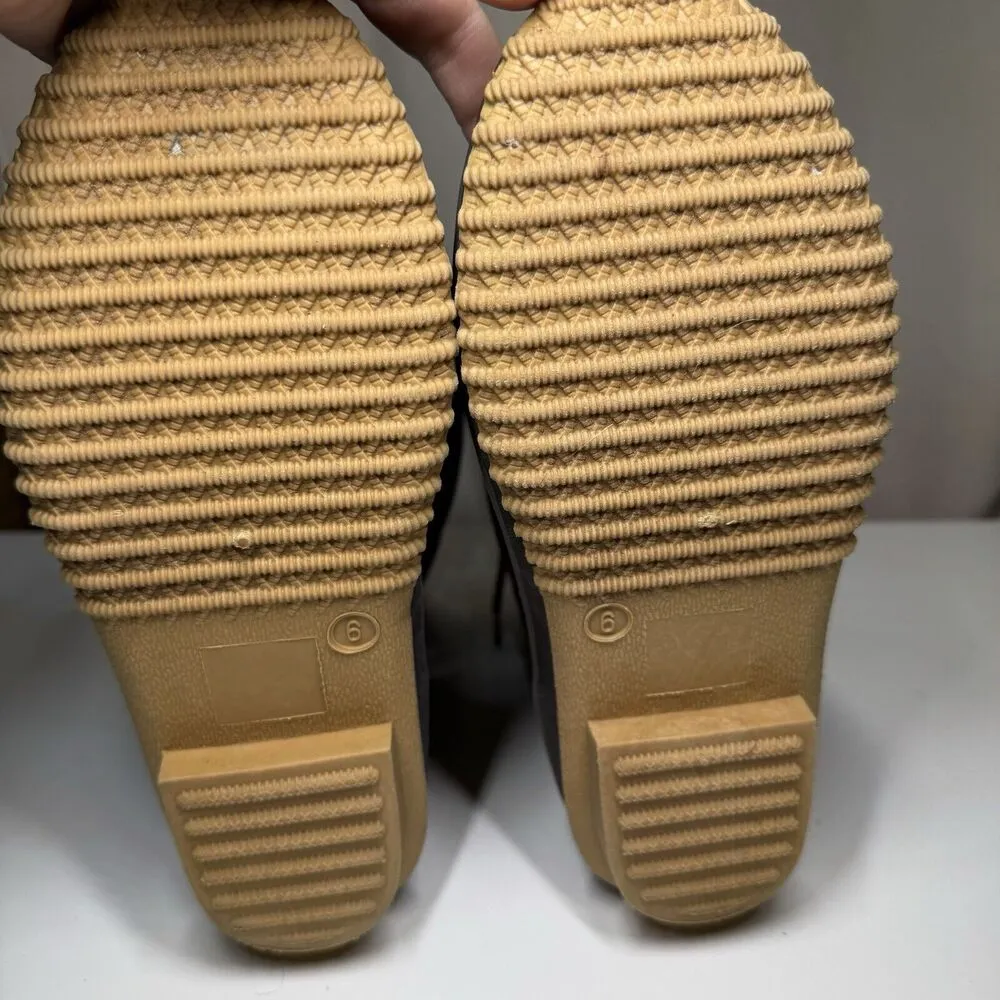 KHOMBU BOOTS WOMENS 6 ANNABEL BROWN WATERPROOF DUCK LACE UP FAUX SHERPA - Image 8