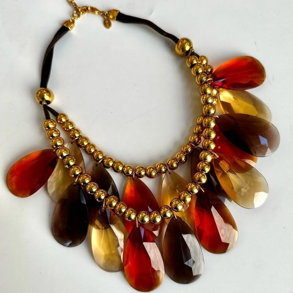 Joan Rivers lucite bib statement necklace - Image 6