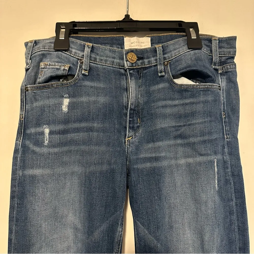 McGuire Majorelle Flare jeans Oceana distressed raw hem size 28 - Image 3