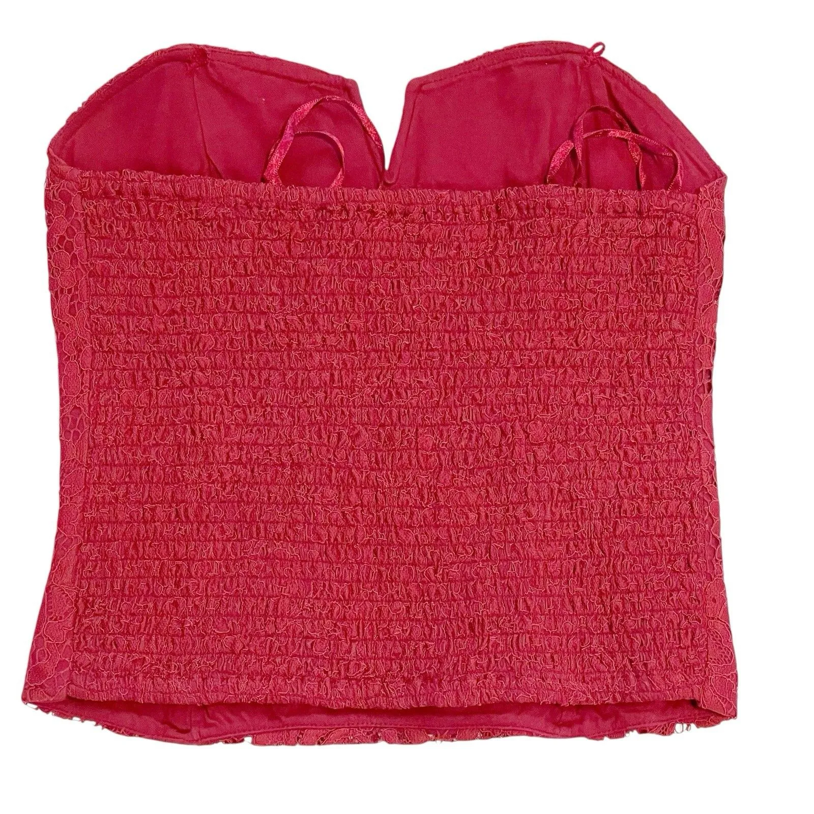 Porridge Anthropologie Womens Corset Top Small Vampy Lace Strapless Regencycore - Image 3