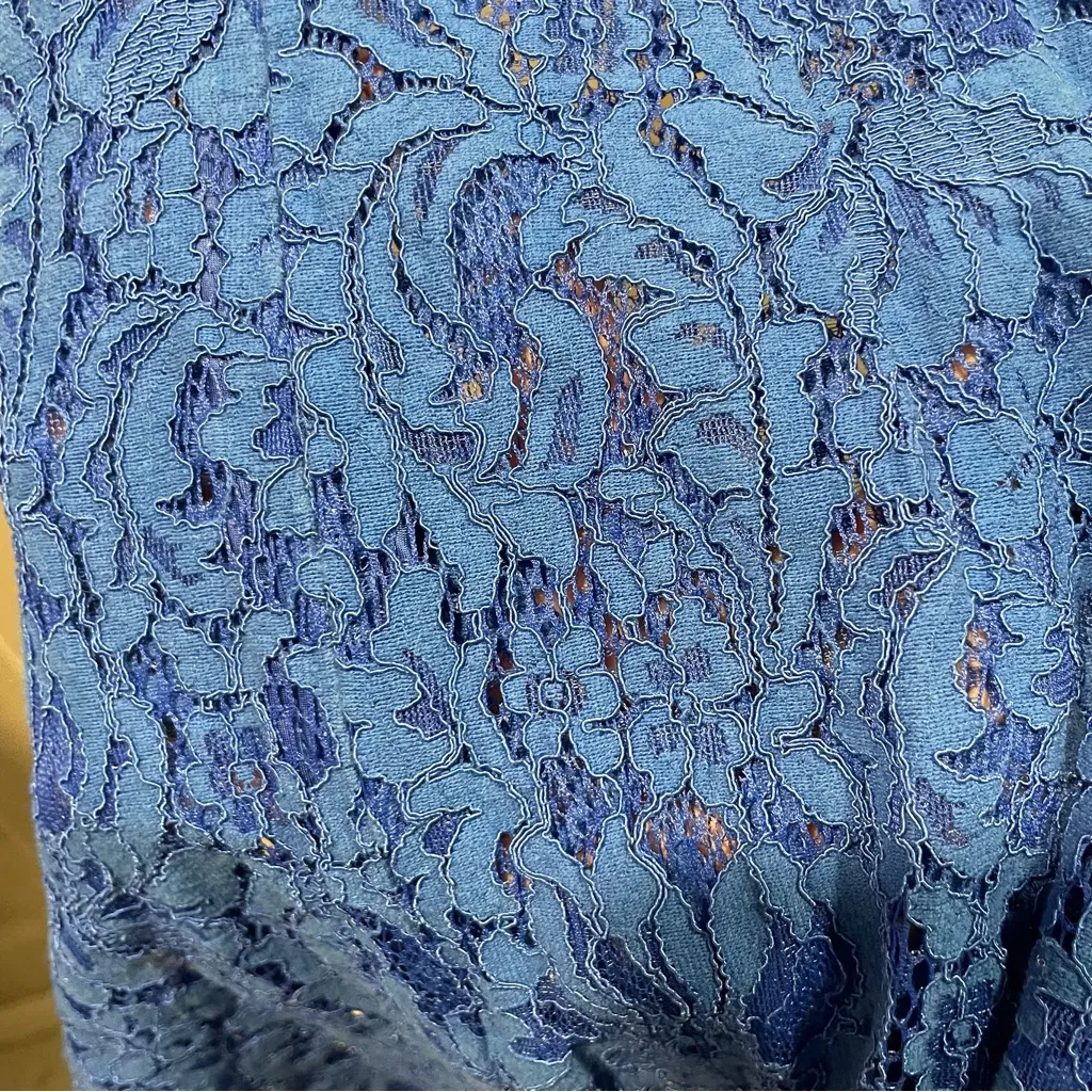 Cute royal blue lace ruffle mini bodycon dress see through mini sexy fairy - Image 8