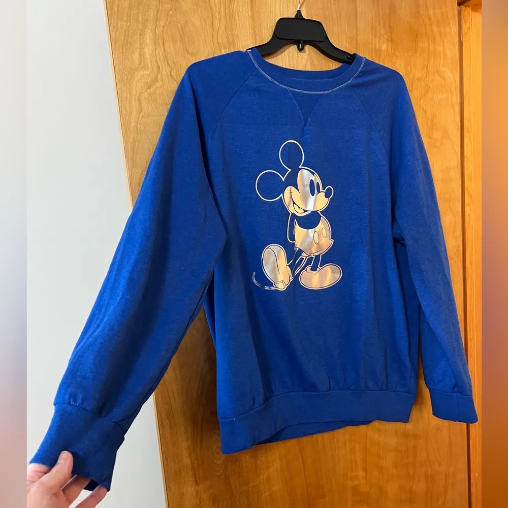 Disneyland Resort Exclusive Sweatshirt Mickey Mouse Logo NWT Blue Unisex XL - Image 4