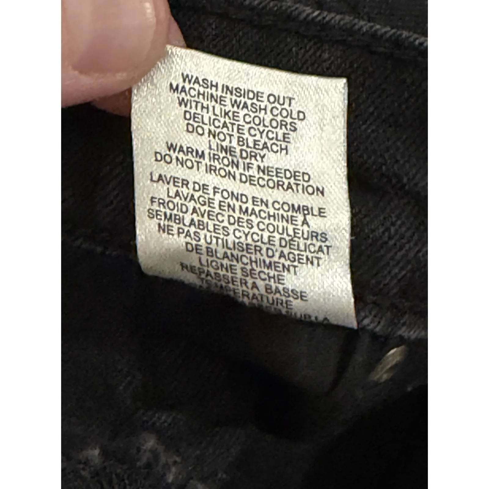 Blue Revival Womens Black Skinny Jeans Embellished Side Size 24 Rock Concert - Image 6