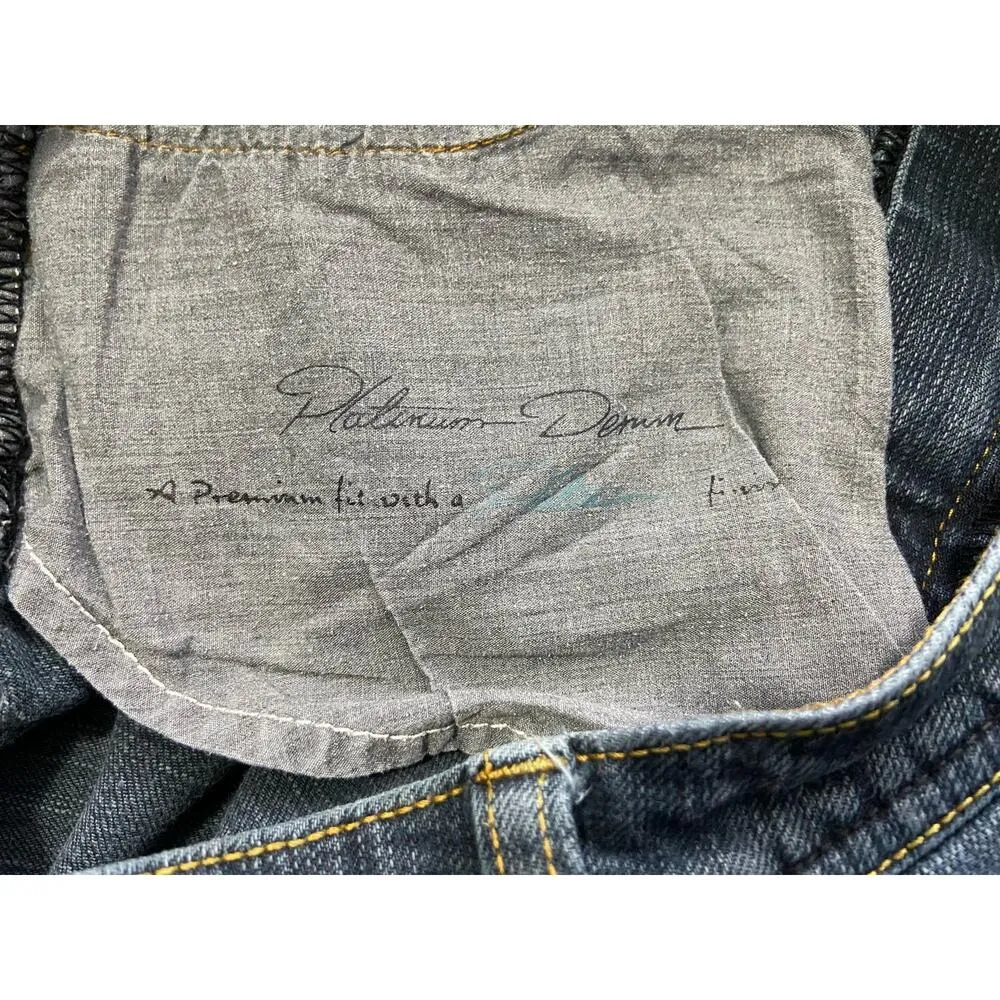 Chico's  1 Platinum Denim Jeans Womens M Straight Leg Medium Wash Mid Rise 32x30 - Image 7