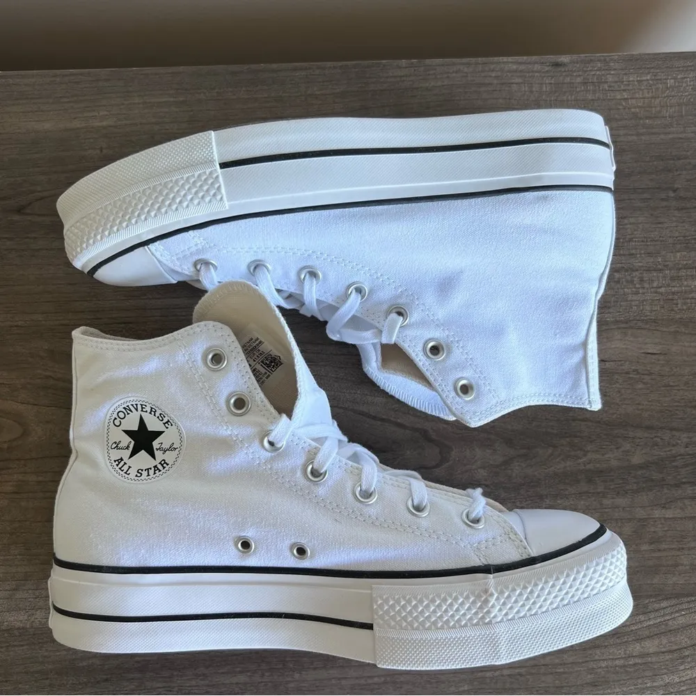 Converse Chuck Taylor All Star Hi Lift White Platform Shoe Size 10 #B1447 - Image 5