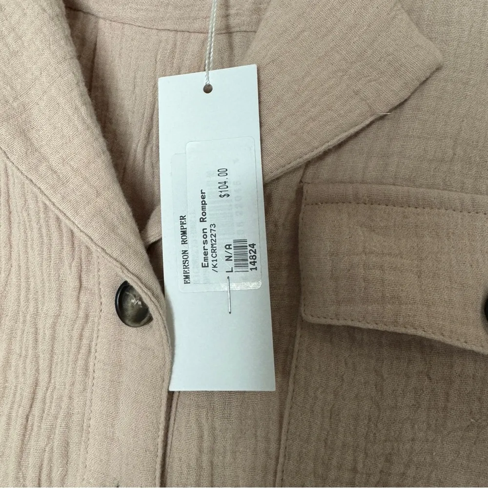 Bishop + Young NWT Emerson Romper Dune Large - Image 3