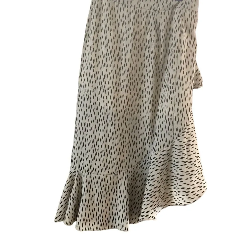 Nasty Gal Size 2 Midi Dress Ruffle Front Abstract - Image 9