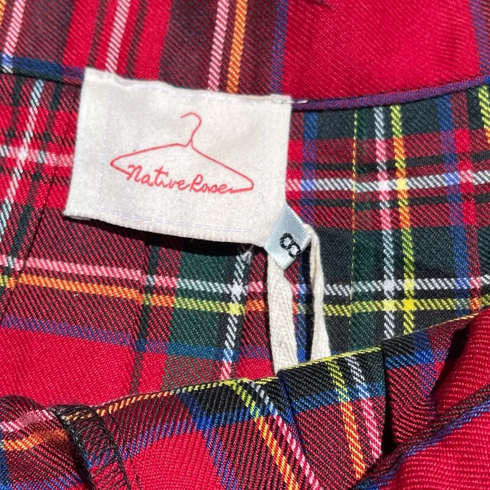Native Rose Plaid Charlie School Girl Skirt size 8 - Image 3