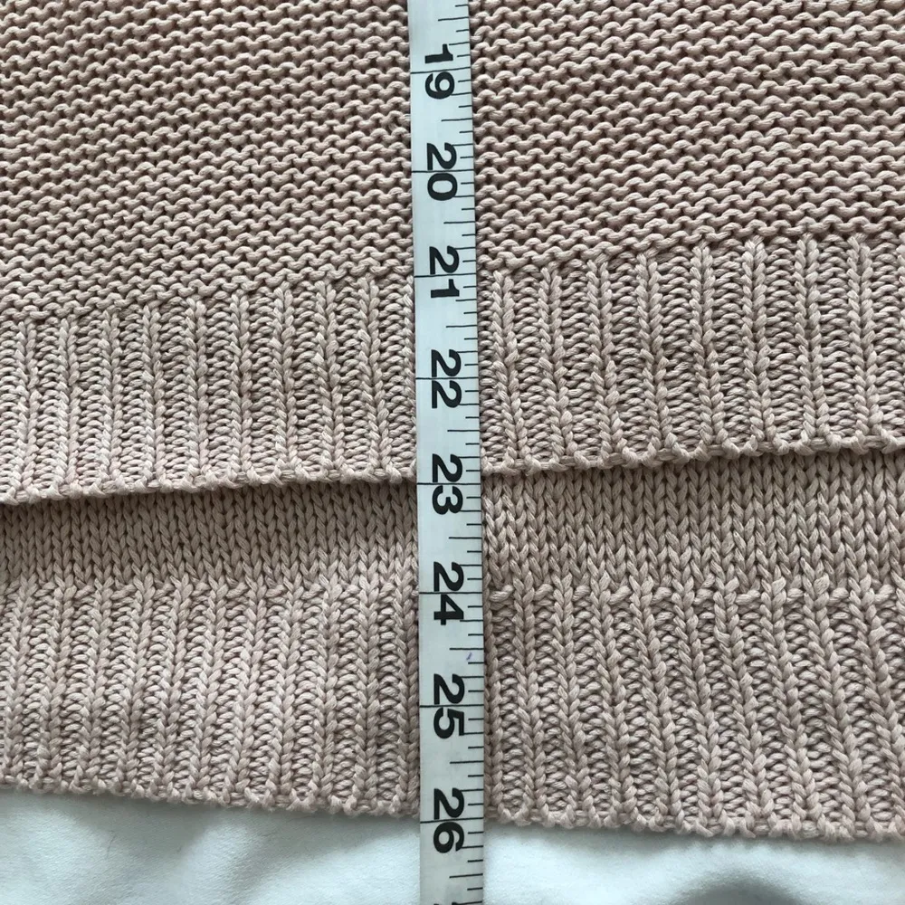 H&M V Neck Oversized Pullover Sweater Rose L - Image 4