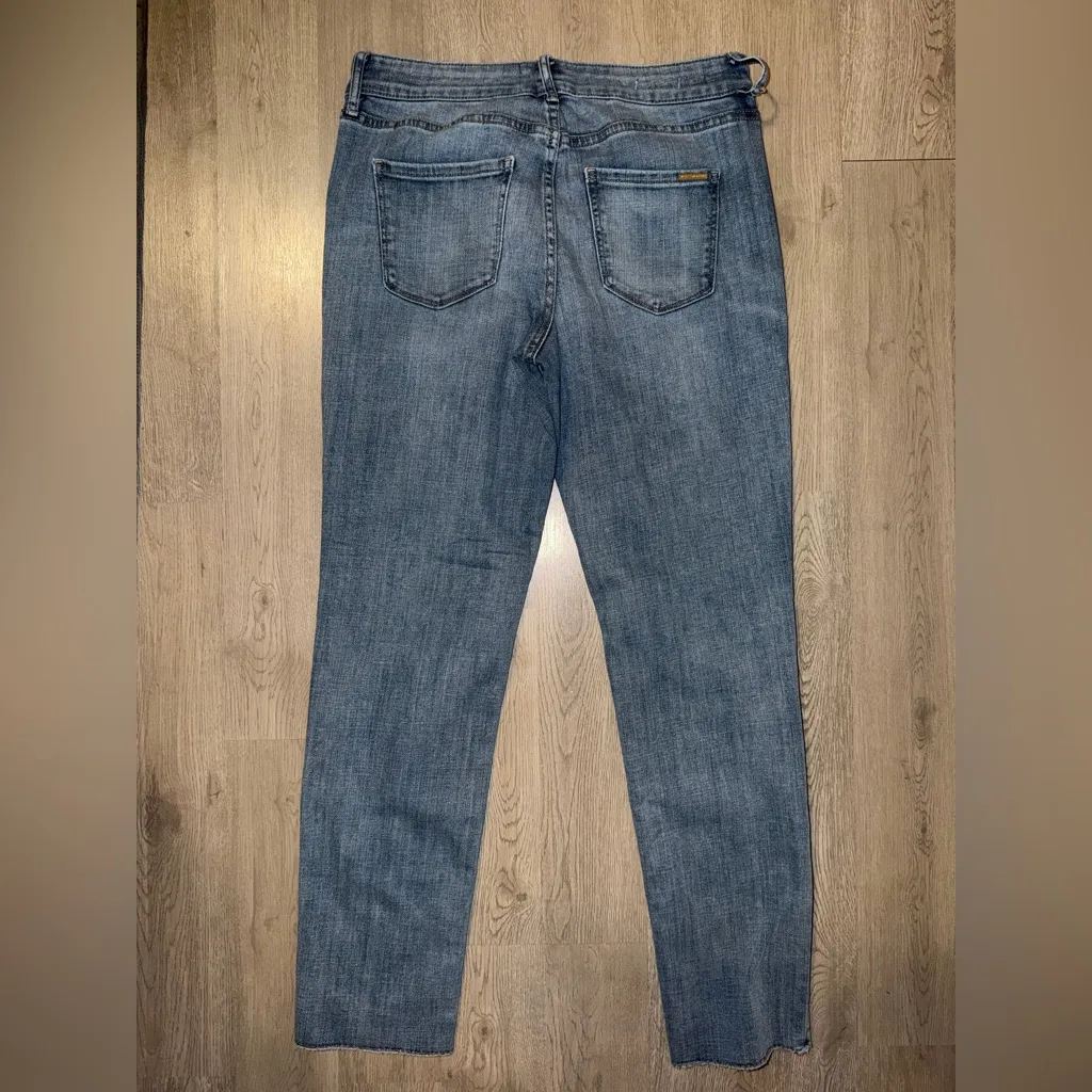 White House Black Market Blue Distressed Skinny Jeans - Image 5