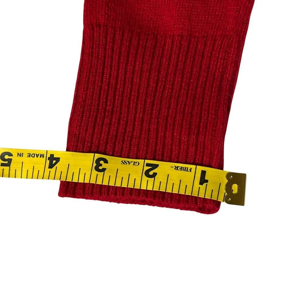 Red Knit Sweater Dress with Lace - Image 11