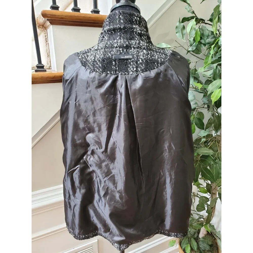 Davi Antte Women's Gray & White Plaid Long Sleeve Buttons Front Jacket Coat XL - Image 10