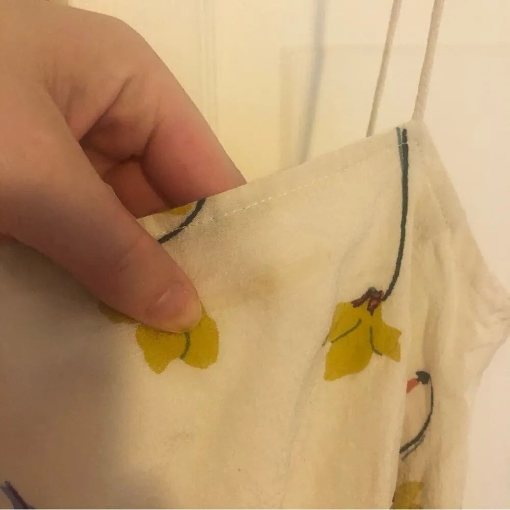 Capulet Ivy Camisole Cream Tossed Floral Tank Top Size XS Flowers Cowl Neck - Image 7