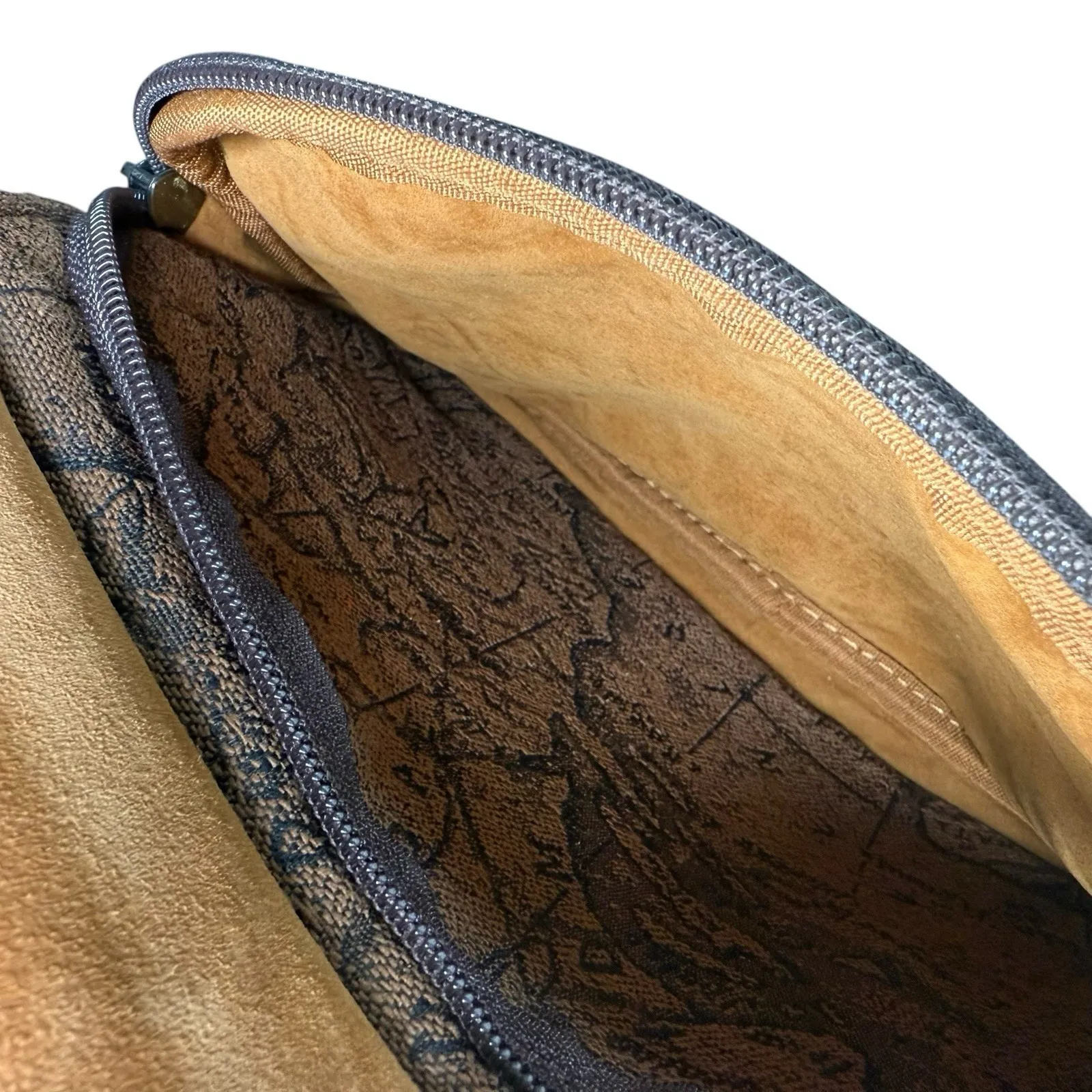 Patricia Nash Crossbody Bag Belleau Jacquard Map Italy Tapestry‎ Leather Suede - Image 10