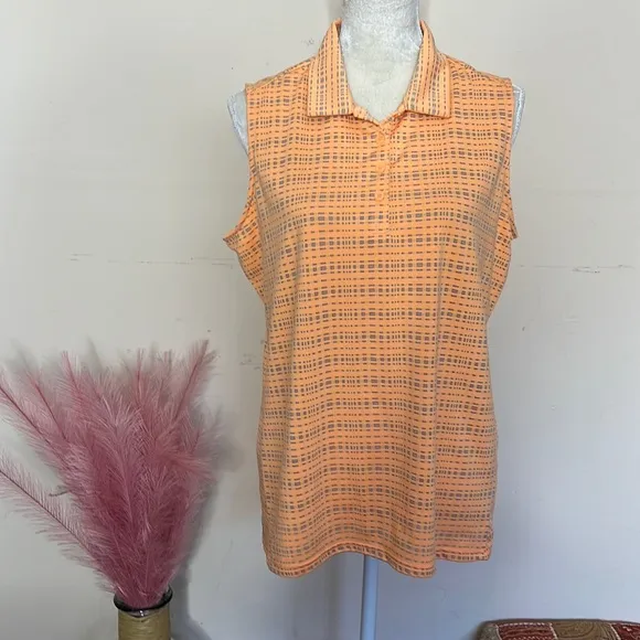 Antigua • golf dot stripe sleeveless athleisure tank top - Image 23