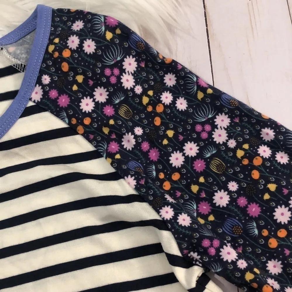 Matilda Jane Baseball tee floral sleeve top size S EUC - Image 8