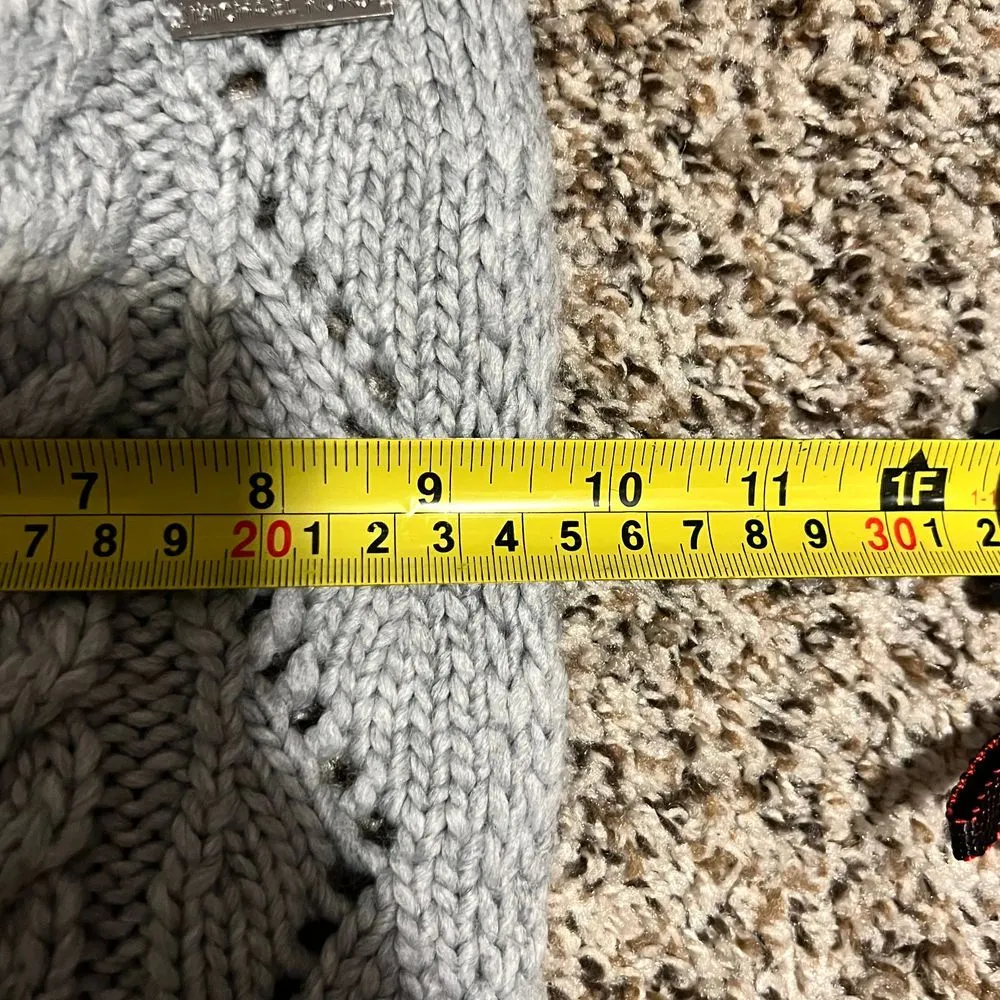 Michael Kors Gray Cable Knit Infinity‎ Scarf Winter Accessory O/S - Image 6