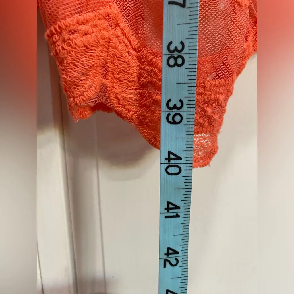 Accessory St NY Orange Sheer/Lace Crochet Swim‎ Cover - Image 7
