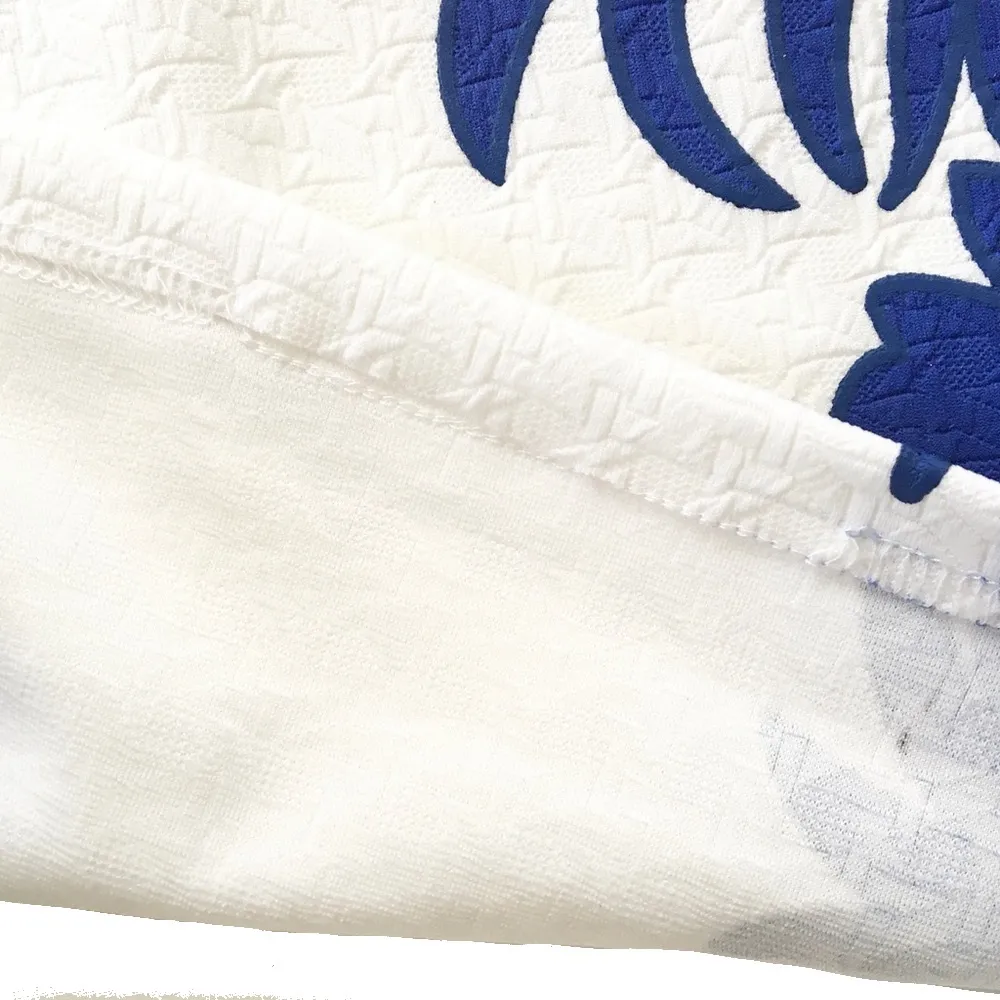 new LF Mika & Gala ༄ Textured Leaf Print Mini Skirt ༄ Jewel Tone Cobalt + White - Image 4