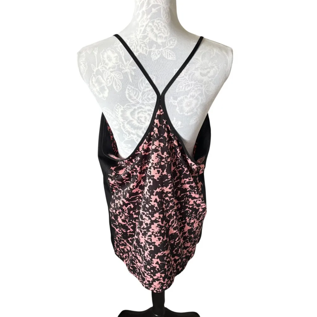 Nike Tank Top Womens Athletic Racerback Pink Black Lightweight Running 1X - Image 4