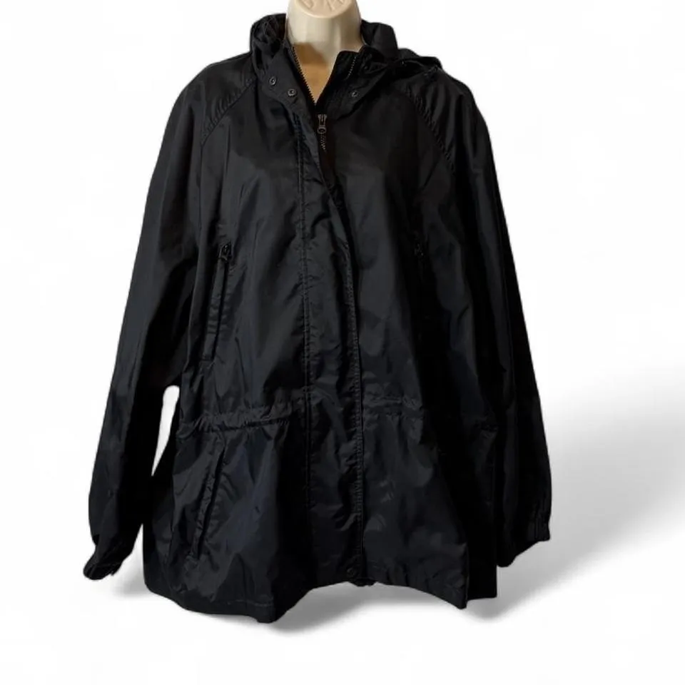 Vintage Eddie Bauer Waterproof Windbreaker Hooded Parka Jacket - Image 2