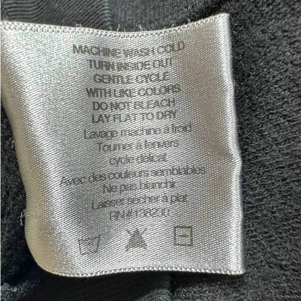 Pam & Gela Asymmetrical Side Zipper Short Sleeve Sport Sweatshirt Top Black XS - Image 8