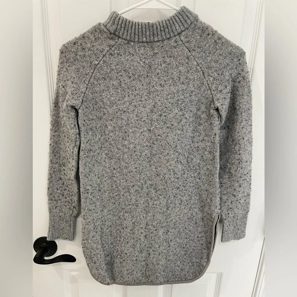 Tommy Hilfiger Marled Gray Wool Blend Sweater Split Sides Women’s Size XXS - Image 2