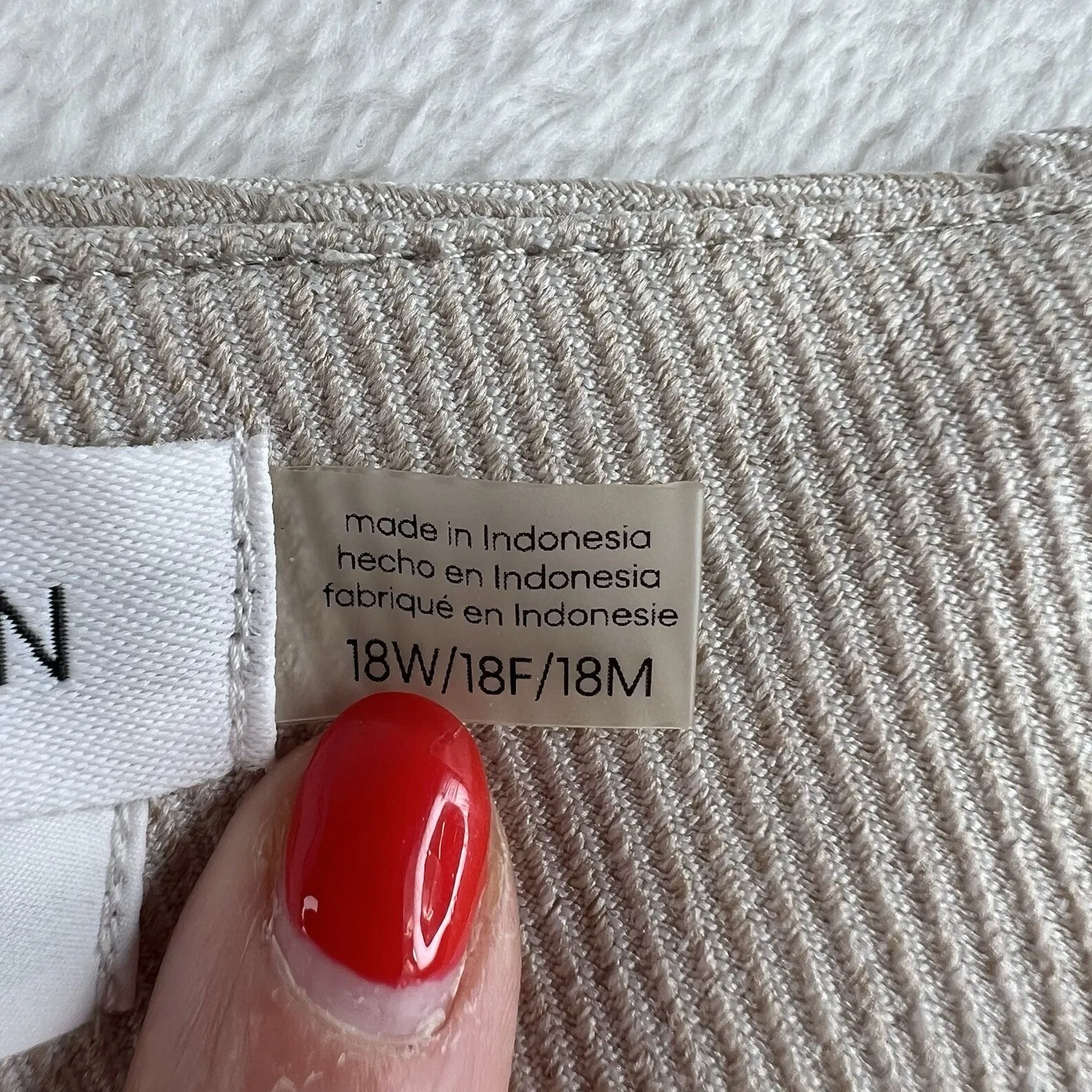 Calvin Klein Plus 18W Twill Slim Casual Trouser Pants Women’s Beige Career Work - Image 8