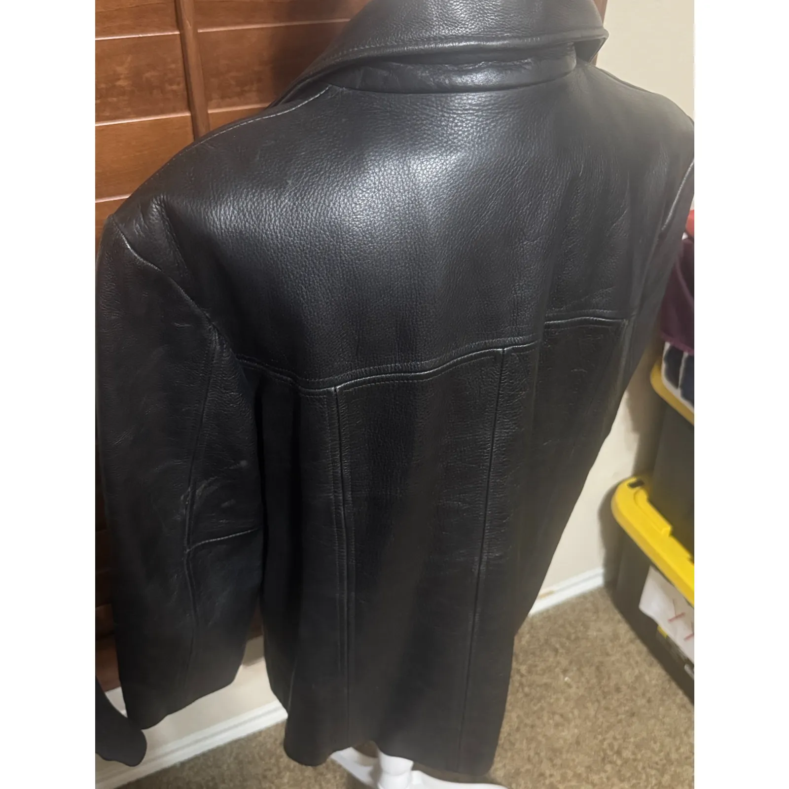 Vintage 90s Jones New York Leather Jacket womens sz L blazer quilted lining - Image 7