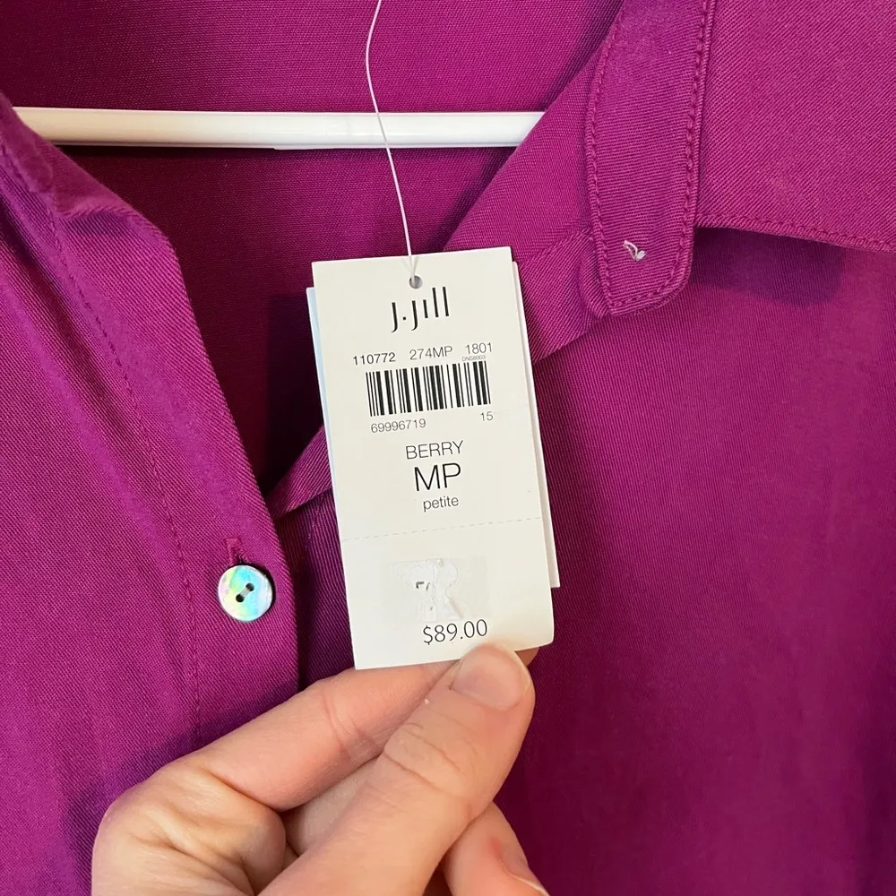 J. Jill NWT Berry Popover Tunic Shirttail Blouse - Image 7