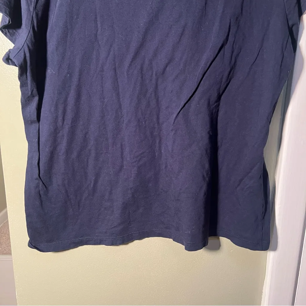 Gap Logo T-Shirt Navy Uniform White XXL - Image 9