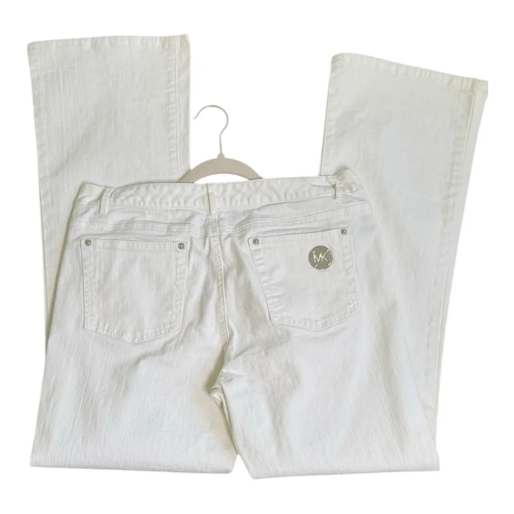 Michael Kors Straight Leg White Denim Jean Pants Womens Size 10 - Image 6