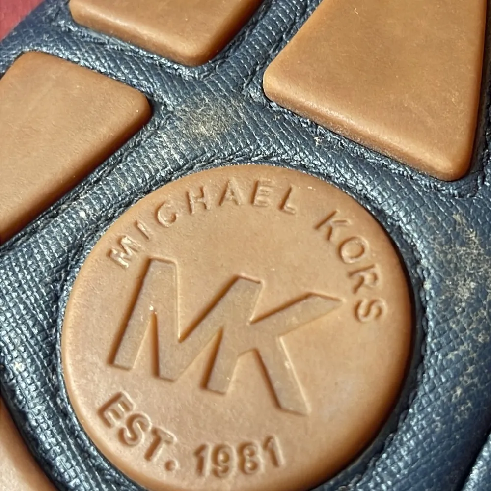 Michael Kors Fulton Leather Ballet Flats Size 6 Blue - Image 10