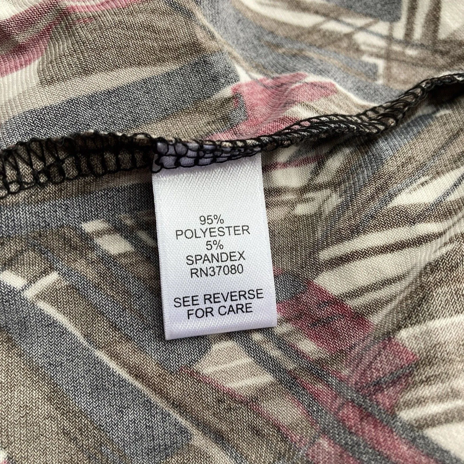 Cato’s Geometric Blouse Top S Shimmer Dots Shirt Stripe Print Bell Sleeve Career - Image 11