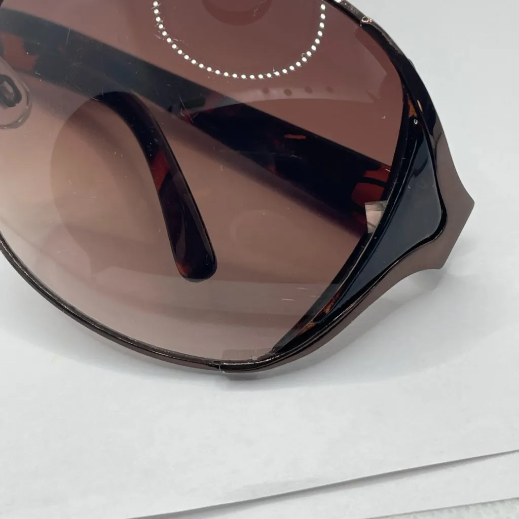 Oscar de la Renta Oversized Brown Tortoise Shell Sunglasses OS - Image 4
