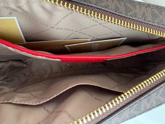 MK Jet Set Item Large EW Zip Chain Crossbody Bag -Flame - Image 7