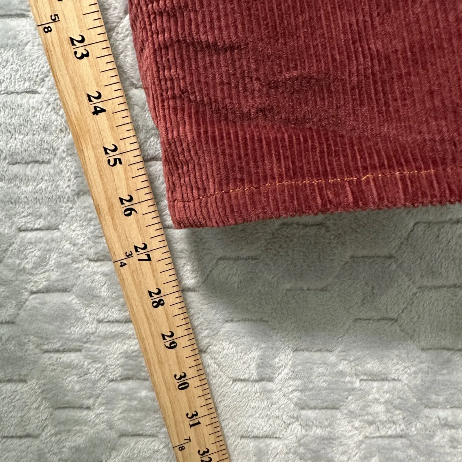 Imogene and Willie Women Corduroy Pants Amelia 27 Straight Leg Russet Quiet Luxe Red - Image 8