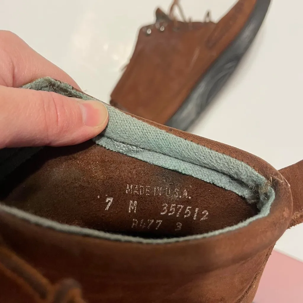 Dexter Women's 7 Brown Leather USA Made Booties Moccasin Nature Friendly Boots - Image 8