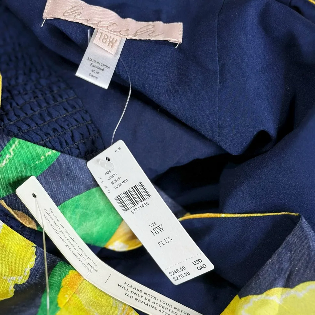 HUTCH x ANTHROPOLOGIE Alice Maxi Dress, Navy Watercolor Orchids, 18W - Image 12